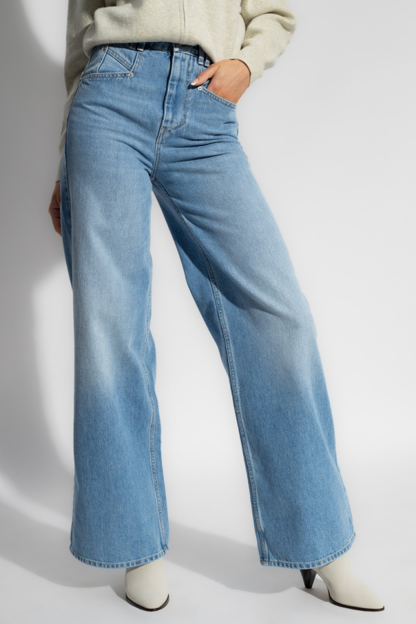 ISABEL MARANT レモニ ワイトレック シンス PA0052FAB1H06I 20WH Lemony Pants Woman blue | ISABEL MARANT Official online store